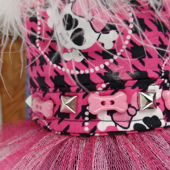 Punk party dress with studs dog clothes dress x small nwot! - Picture 2 of 8